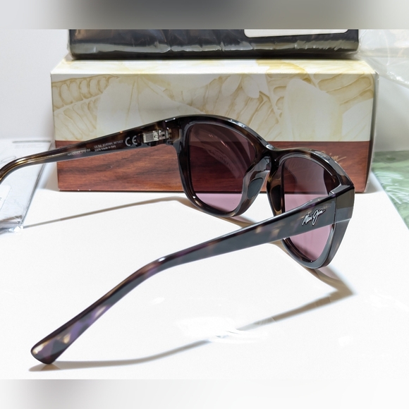 New Maui Jim Hanapaa Purple Tortoise Polarized Maui Rose Lens Sunglass RS538-13D main image 11